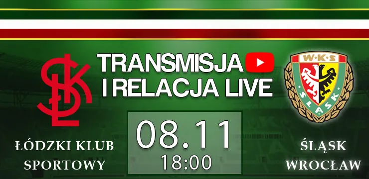 Transmisja LIVE: ŁKS - Śląsk (piątek, g.18)