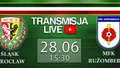 LIVE: Śląsk Wrocław - MFK Ruzomberok (piątek, 15:30)