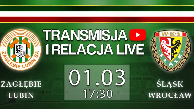 LIVE: Zagłębie Lubin - Śląsk Wrocław (NA ŻYWO)