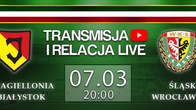 LIVE: Jagiellonia Białystok - Śląsk Wrocław (NA ŻYWO)