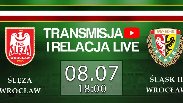 TRANSMISJA LIVE: Ślęza Wrocław - Śląsk II Wrocław (finał okr. PP)
