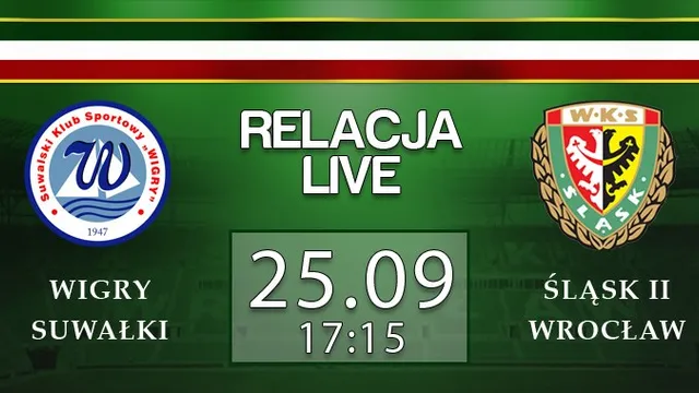 LIVE: Wigry Suwałki - Śląsk II Wrocław (NA ŻYWO)