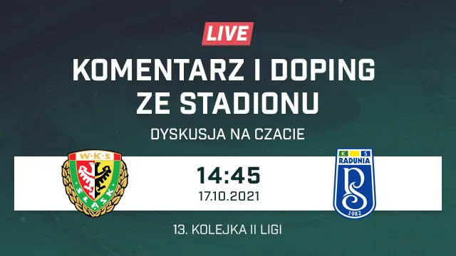 LIVE: Śląsk II Wrocław - Radunia Stężyca (NA ŻYWO)