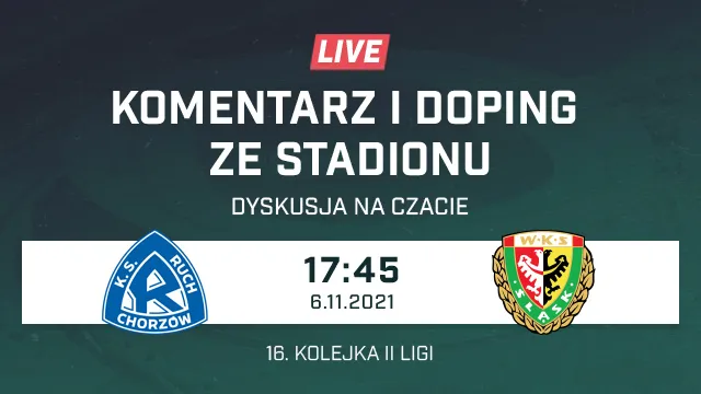 LIVE: Ruch Chorzów - Śląsk II Wrocław (NA ŻYWO)