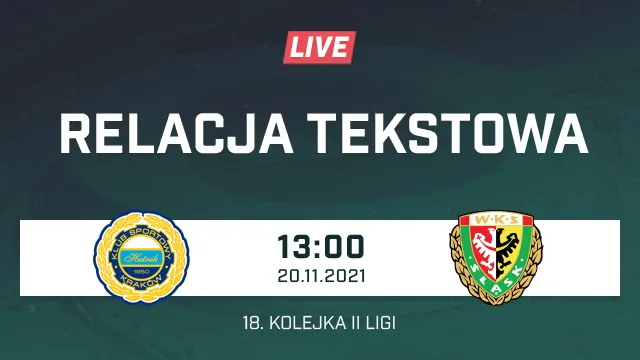 LIVE: Hutnik Kraków - Śląsk II Wrocław (NA ŻYWO)
