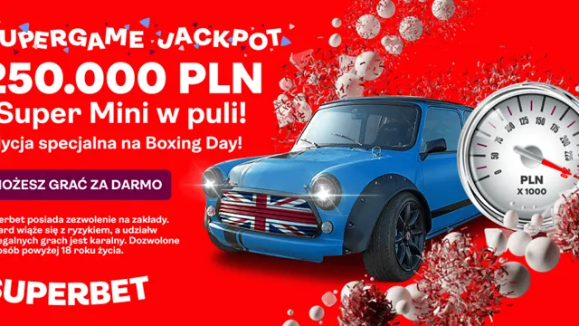 W Super Game Jackpot do wygrania Mini Cooper!