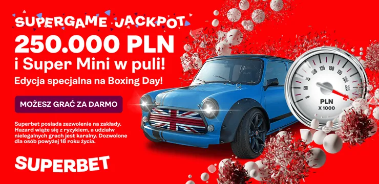W Super Game Jackpot do wygrania Mini Cooper!