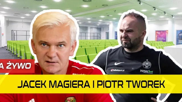 Trenerzy Magiera i Tworek po meczu Śląsk - Warta