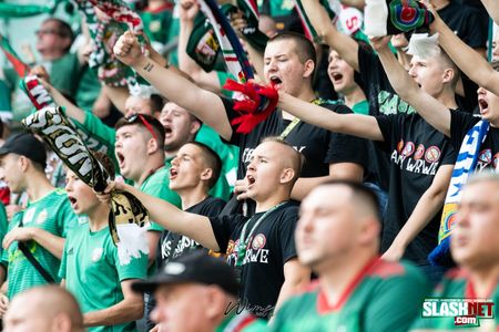 1. kolejka: Śląsk Wrocław 2:2 Warta Poznań (KIBICE)