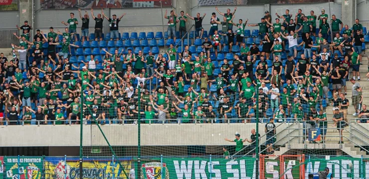 WIDEO: Doping kibiców Śląska w Gliwicach