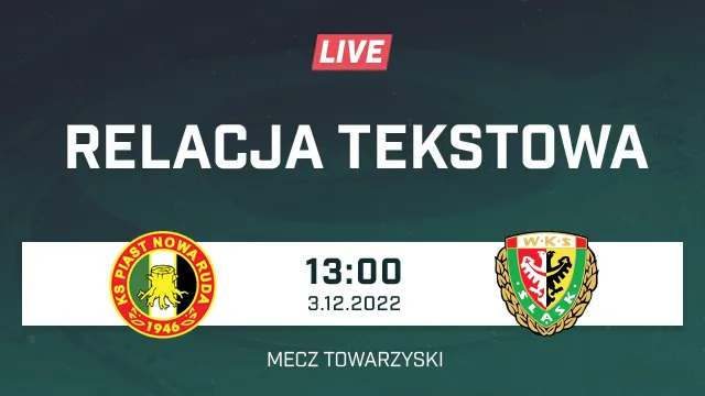 LIVE: Piast Nowa Ruda - Śląsk Wrocław (NA ŻYWO)