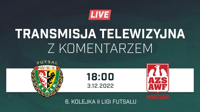 LIVE: Śląsk Futsal Wrocław - AZS AWF Wrocław (NA ŻYWO)