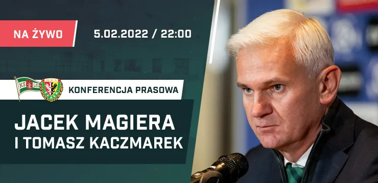 Lechia Gdańsk - Śląsk Wrocław. Konferencja prasowa (Magiera / Kaczmarek)