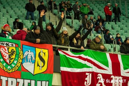 22. kolejka Śląsk Wrocław 1:3 Piast Gliwice (KIBICE)
