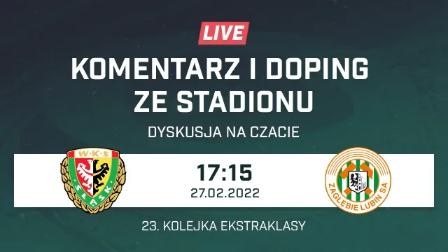 LIVE: Śląsk Wrocław - Zagłębie Lubin (NA ŻYWO)