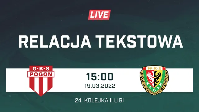 LIVE: Pogoń Grodzisk Mazowiecki - Śląsk II Wrocław (NA ŻYWO)