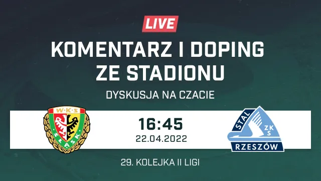 LIVE: Śląsk II Wrocław - Stal Rzeszów (NA ŻYWO)