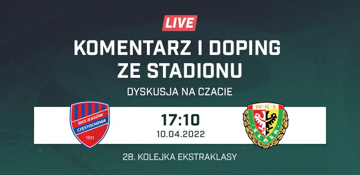 LIVE: Raków Częstochowa - Śląsk Wrocław (NA ŻYWO)