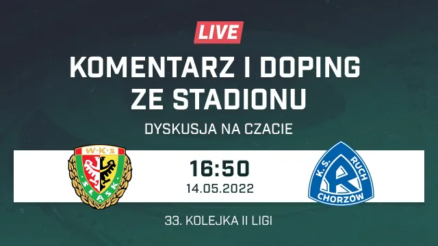 LIVE: Śląsk II Wrocław - Ruch Chorzów (NA ŻYWO)