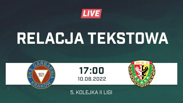 LIVE: Garbarnia Kraków - Śląsk II Wrocław (NA ŻYWO)