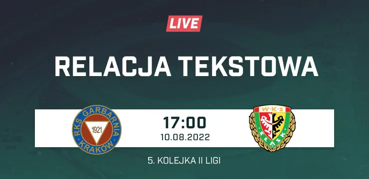 LIVE: Garbarnia Kraków - Śląsk II Wrocław (NA ŻYWO)