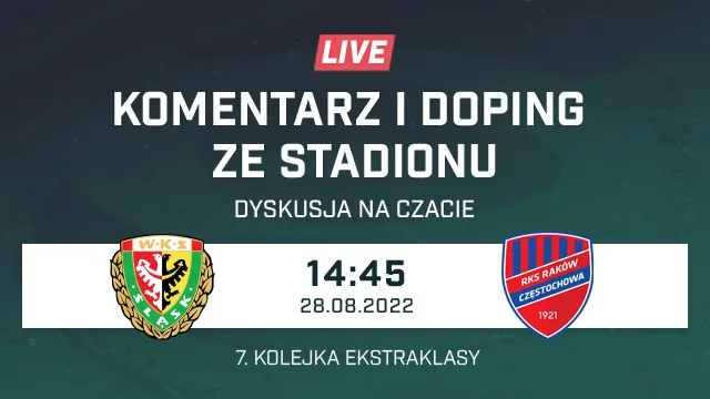 LIVE: Śląsk Wrocław - Raków Częstochowa (NA ŻYWO)