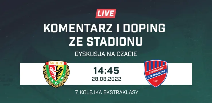 LIVE: Śląsk Wrocław - Raków Częstochowa (NA ŻYWO)