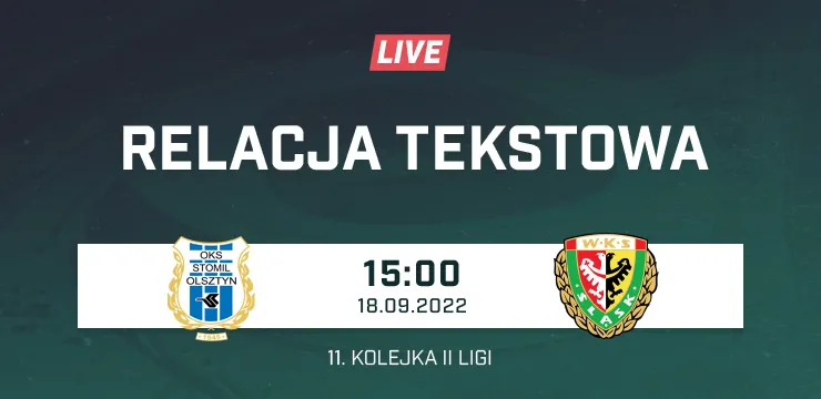 LIVE: Stomil Olsztyn - Śląsk II Wrocław (NA ŻYWO)
