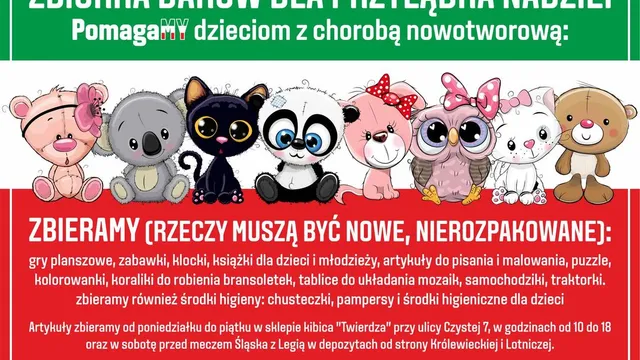 Zbiórka darów przed meczem z Legią!