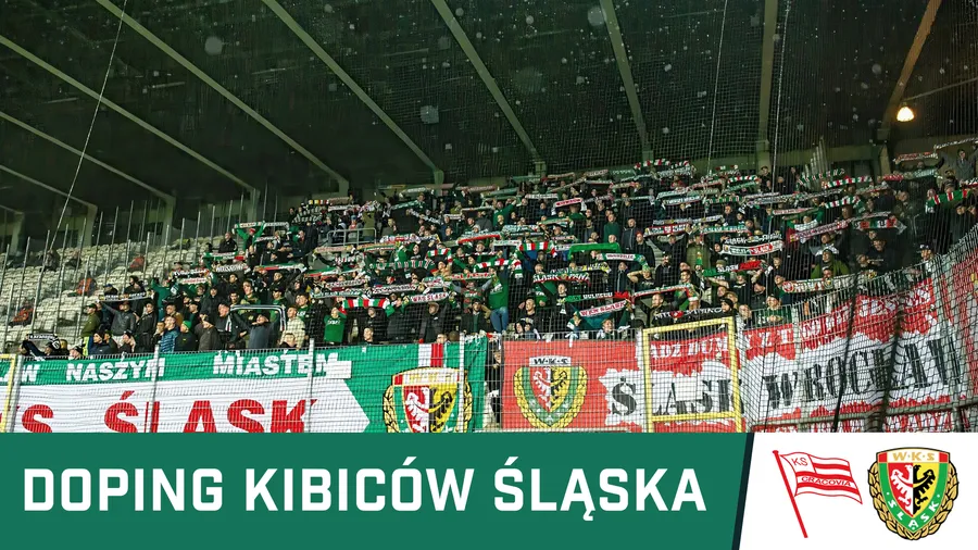 KIBICE: Doping kibiców Śląska w meczu z Cracovią (WIDEO)
