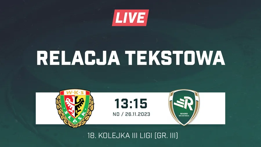 LIVE: Śląsk II Wrocław - Rekord Bielsko-Biała (NA ŻYWO)