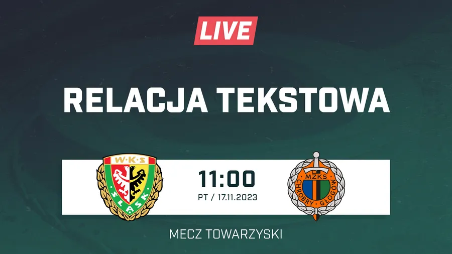 LIVE: Śląsk Wrocław - Chrobry Głogów (NA ŻYWO)