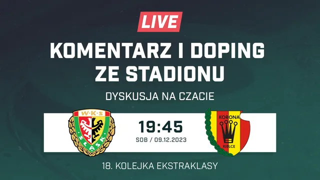 LIVE: Śląsk Wrocław - Korona Kielce (NA ŻYWO)
