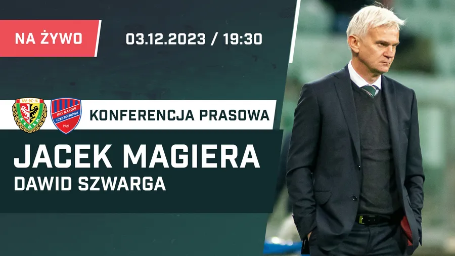 LIVE: Jacek Magiera i Dawid Szwarga po meczu Śląsk - Raków