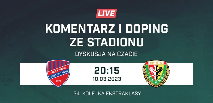LIVE: Raków Częstochowa - Śląsk Wrocław (NA ŻYWO)