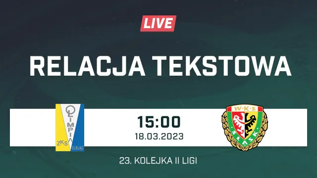 LIVE: Olimpa Elbląg - Śląsk II Wrocław