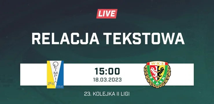 LIVE: Olimpa Elbląg - Śląsk II Wrocław