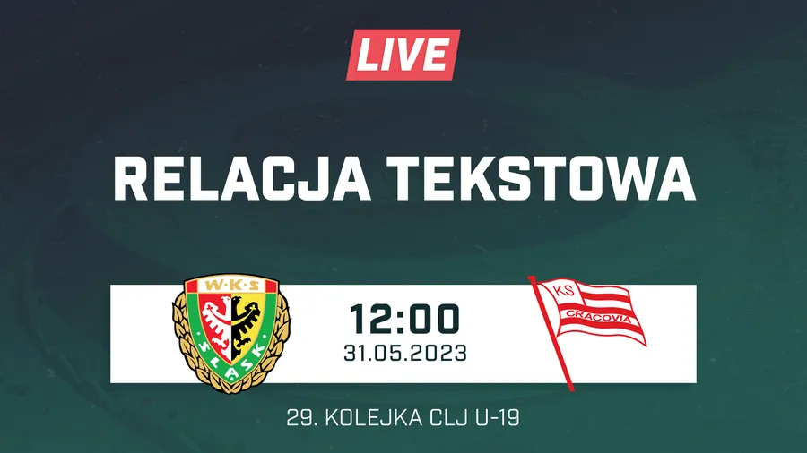LIVE: Śląsk Wrocław U-19 - Cracovia U-19 (NA ŻYWO)
