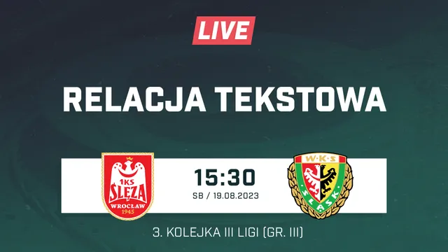 LIVE: Ślęza Wrocław - Śląsk II Wrocław (NA ŻYWO)