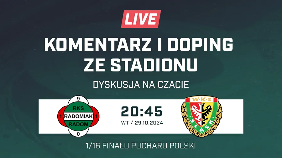 LIVE: Radomiak Radom - Śląsk Wrocław (NA ŻYWO)