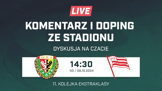 LIVE: Śląsk Wrocław - Cracovia (NA ŻYWO)