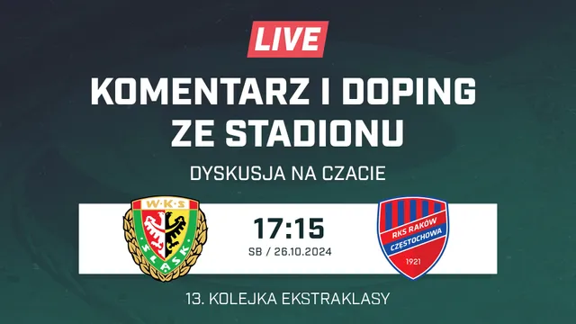 LIVE: Śląsk Wrocław - Raków Częstochowa (NA ŻYWO)