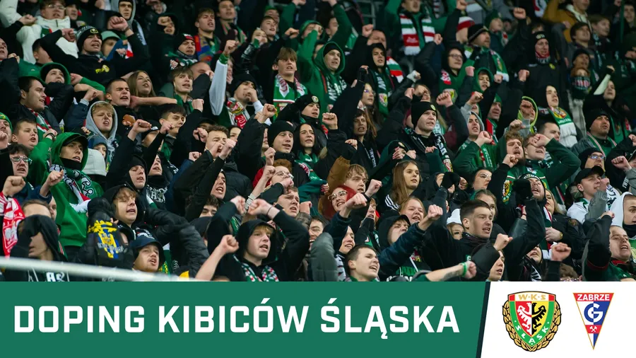 KIBICE: Doping kibiców Śląska w meczu z Górnikiem 