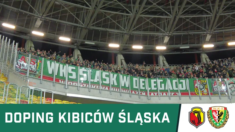  KIBICE: Doping kibiców Śląska w Białymstoku (WIDEO)