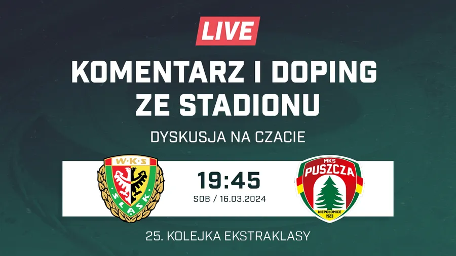 LIVE: Śląsk Wrocław - Puszcza Niepołomice (NA ŻYWO)
