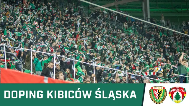 KIBICE: Doping kibiców Śląska w meczu z Puszczą Niepołomice (WIDEO)