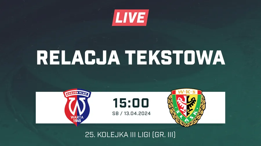 LIVE: Warta Gorzów Wielkopolski - Śląsk II Wrocław (NA ŻYWO)