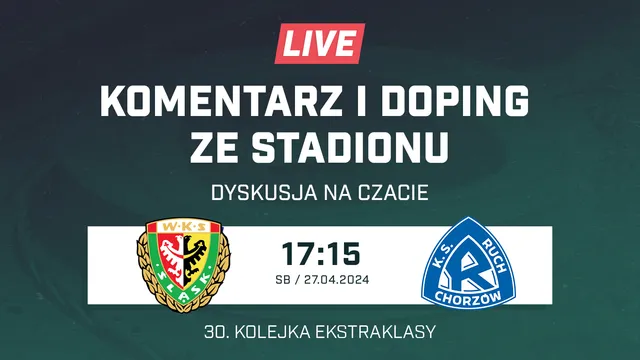 LIVE: Śląsk Wrocław - Ruch Chorzów (NA ŻYWO)