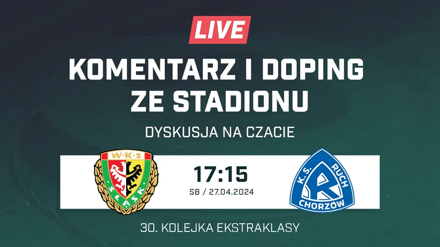 LIVE: Śląsk Wrocław - Ruch Chorzów (NA ŻYWO)