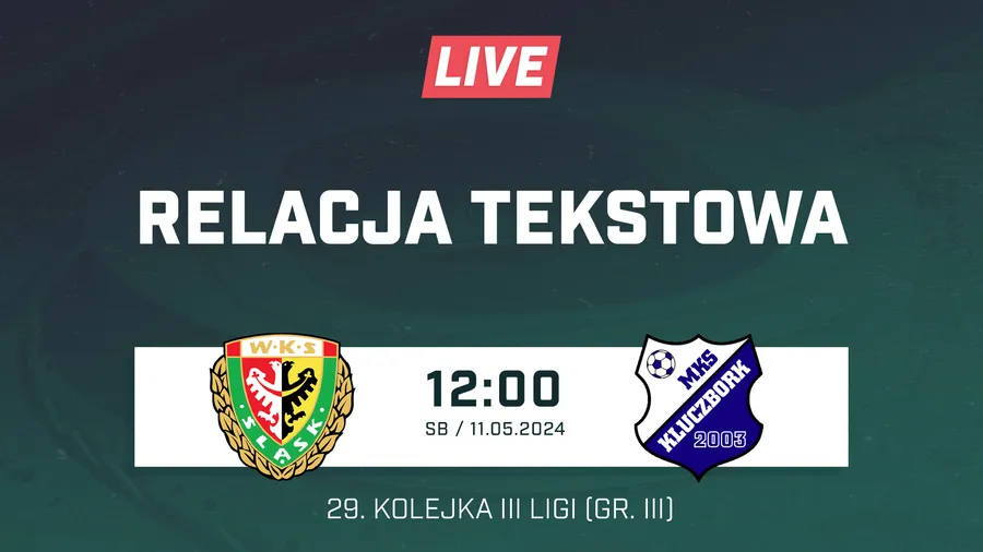 LIVE: Śląsk II Wrocław - MKS Kluczbork (NA ŻYWO)